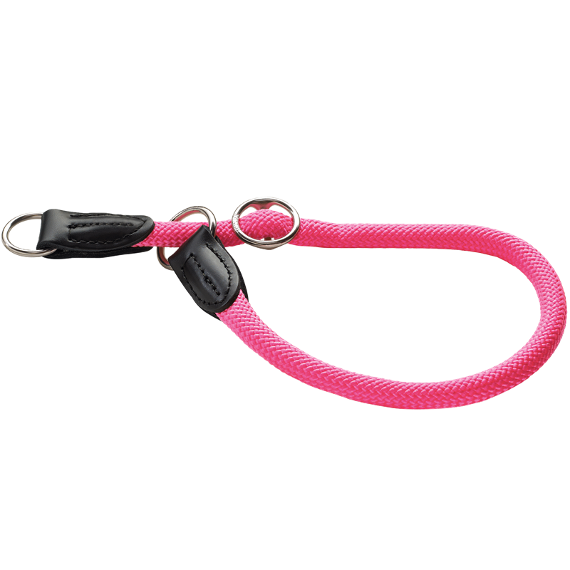 Dressurhalsung Freestyle - neonpink - M / L (50 cm)