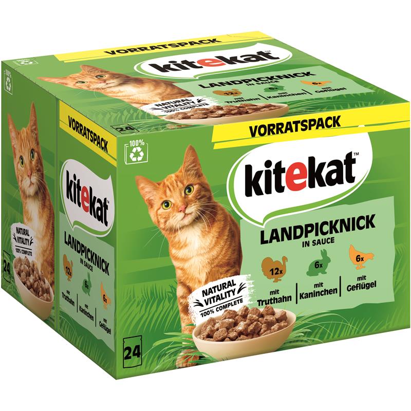 Kitekat P.B. Multipack Landpicknick in Sauce 24x85g