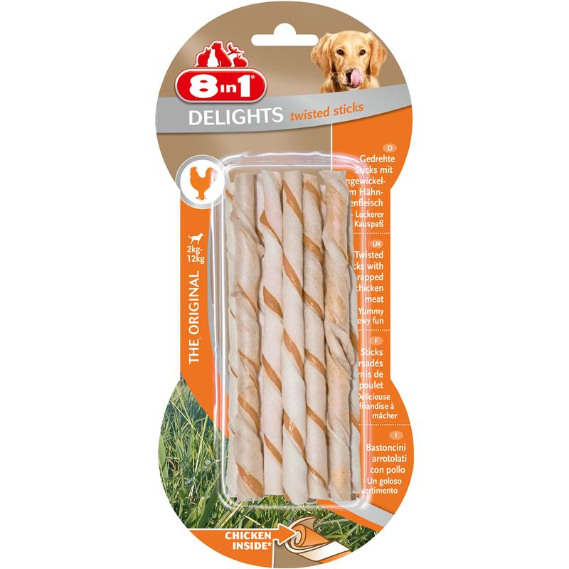 8in1 Delights Twisted Sticks Chicken 10 Stück