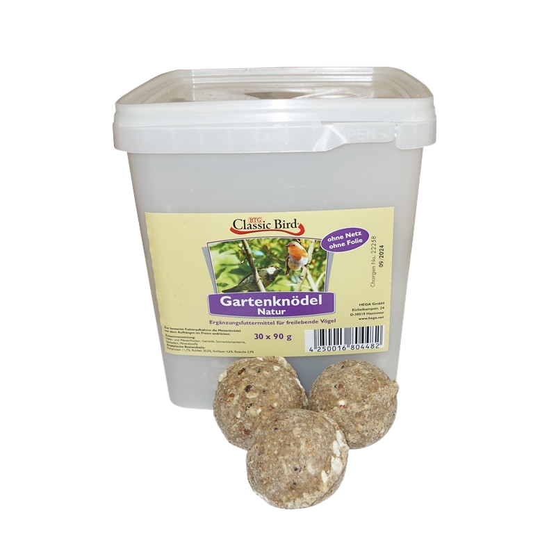 Gartenknödel NATUR 30er Knödel im Eimer ohne Netz & ohne Folie