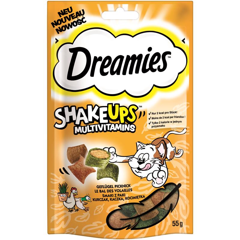 Dreamies Cat Snack ShakeUps Multivitamin Geflügel 55g