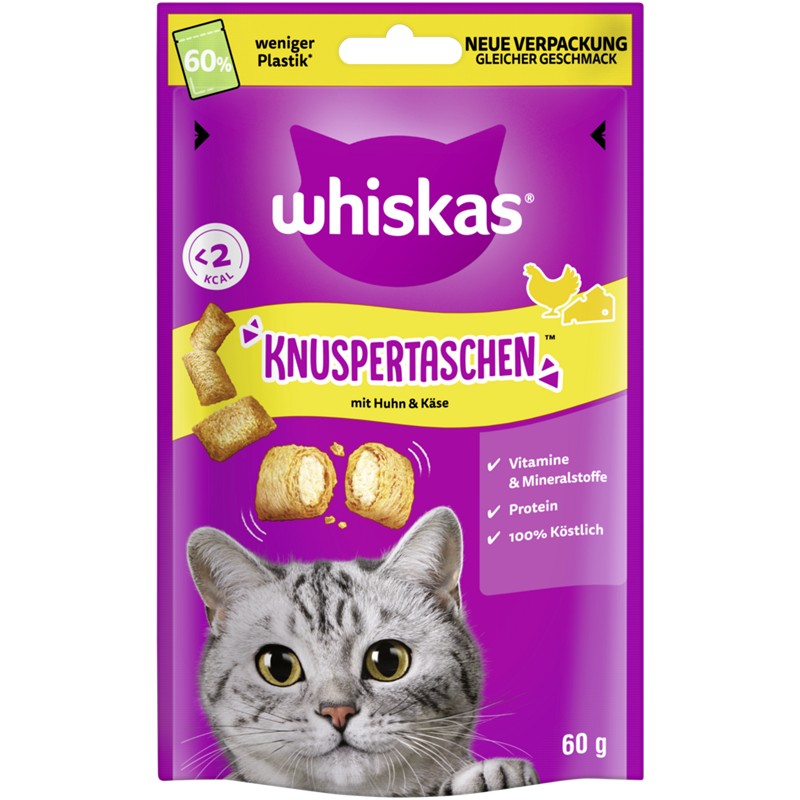 Whiskas Knuspertaschen mit Huhn & Käse 60g