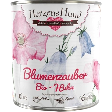 HerzensHund Blumenzauber mit Bio Huhn 800 g