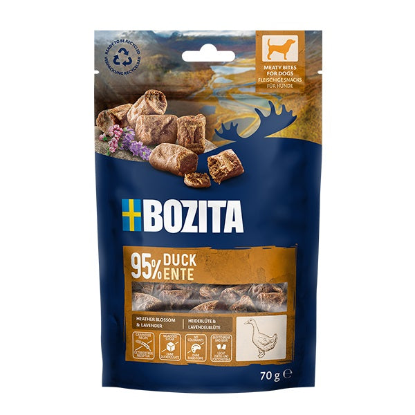 Bozita Dog Purely Puppy & Junior Large mit Elch 11 kg & 2 x GRATIS Bozita Snacks (Ente, Hirsch)