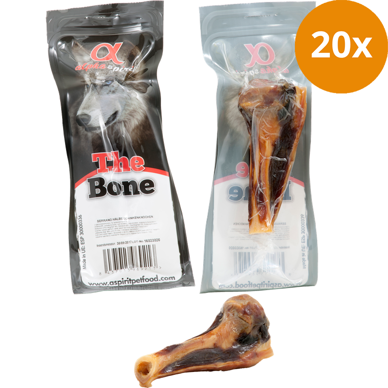 alpha spirit The Bone Serrano Schinkenknochen halb 150 g