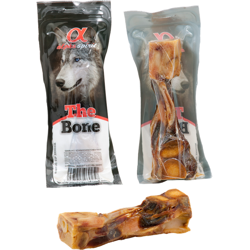 alpha spirit The Bone Serrano Schinkenknochen maxi 400 g