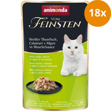 animonda Vom Feinsten Adult weißer Thunfisch, Calamari & Algen in Muschelsauce 50 g