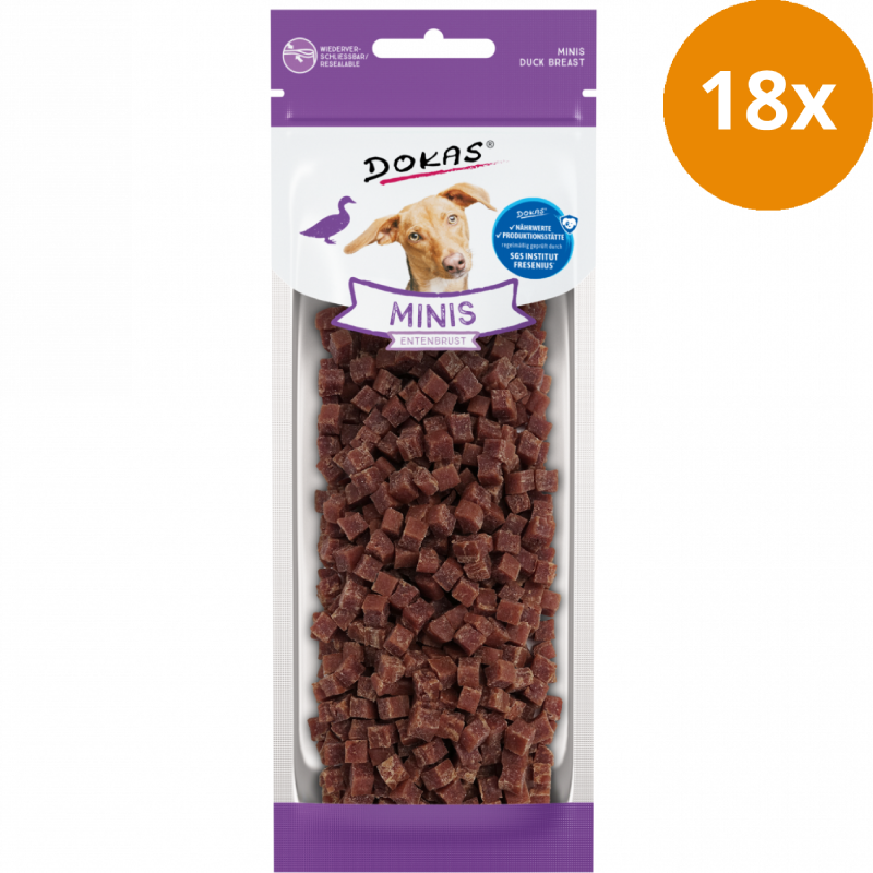 DOKAS Minis Entenbrust 70 g | Hundesnack