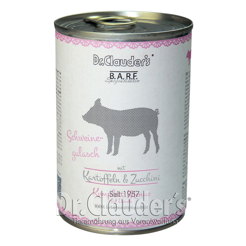 Dr.Clauder's BARF Dog Komplettmenü Schweinegulasch 400 g
