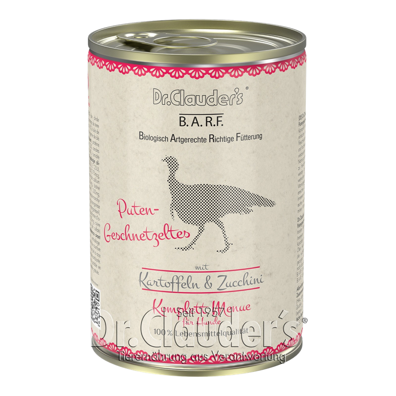 Dr.Clauder's BARF Komplettmenü Putengeschnetzeltes 400 g