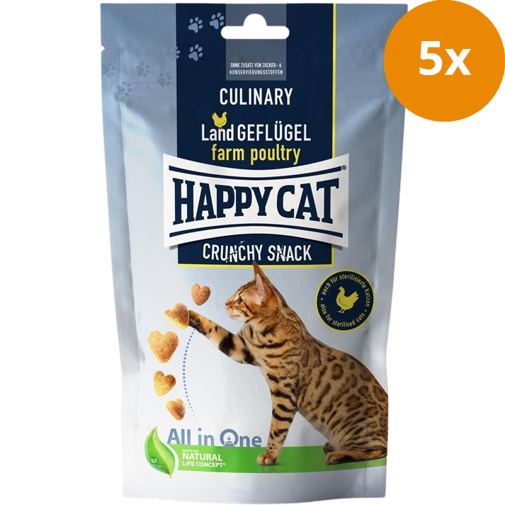 Happy Cat Culinary Crunchy Snack Land-Geflügel 70 g