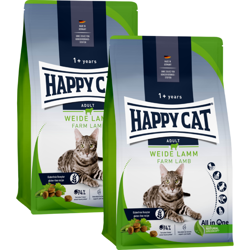 Sparpaket Happy Cat Culinary Weide Lamm 2 x 4 kg