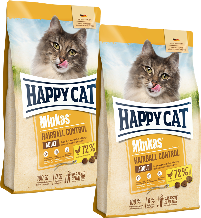 Sparpaket Happy Cat Minkas Hairball Control Geflügel 2 x 10 kg