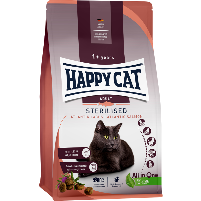 Sparpaket Happy Cat Sterilised Atlantik Lachs 2 x 10 kg