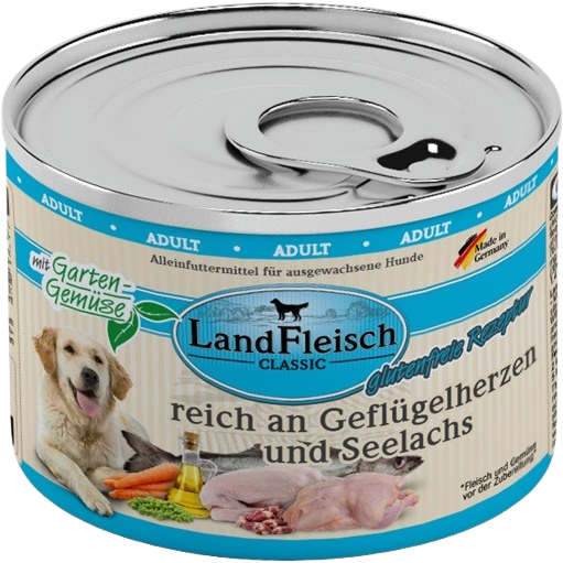 LandFleisch Dog Classic Geflügelherz & Seelachs 195 g