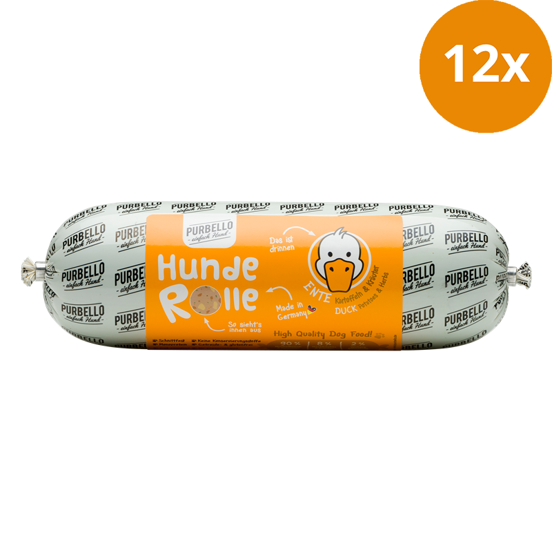 PURBELLO HundeRolle Ente mit Kartoffeln & Kräutern 800 g