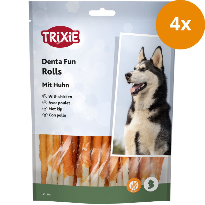 TRIXIE Denta Fun Kaurollen Huhn 240 g (30 Stück)