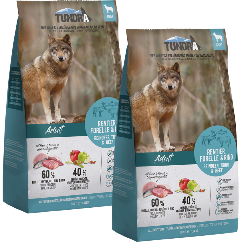 Tundra Rentier, Forelle & Rind