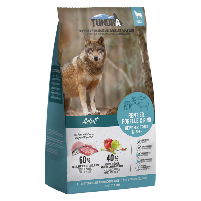 Tundra Rentier, Forelle & Rind