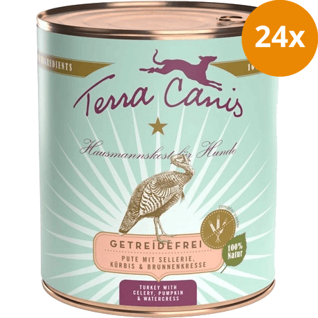 Terra Canis Menü Sensitive getreidefrei Pute mit Sellerie, Kürbis & Brunnenkresse 800 g