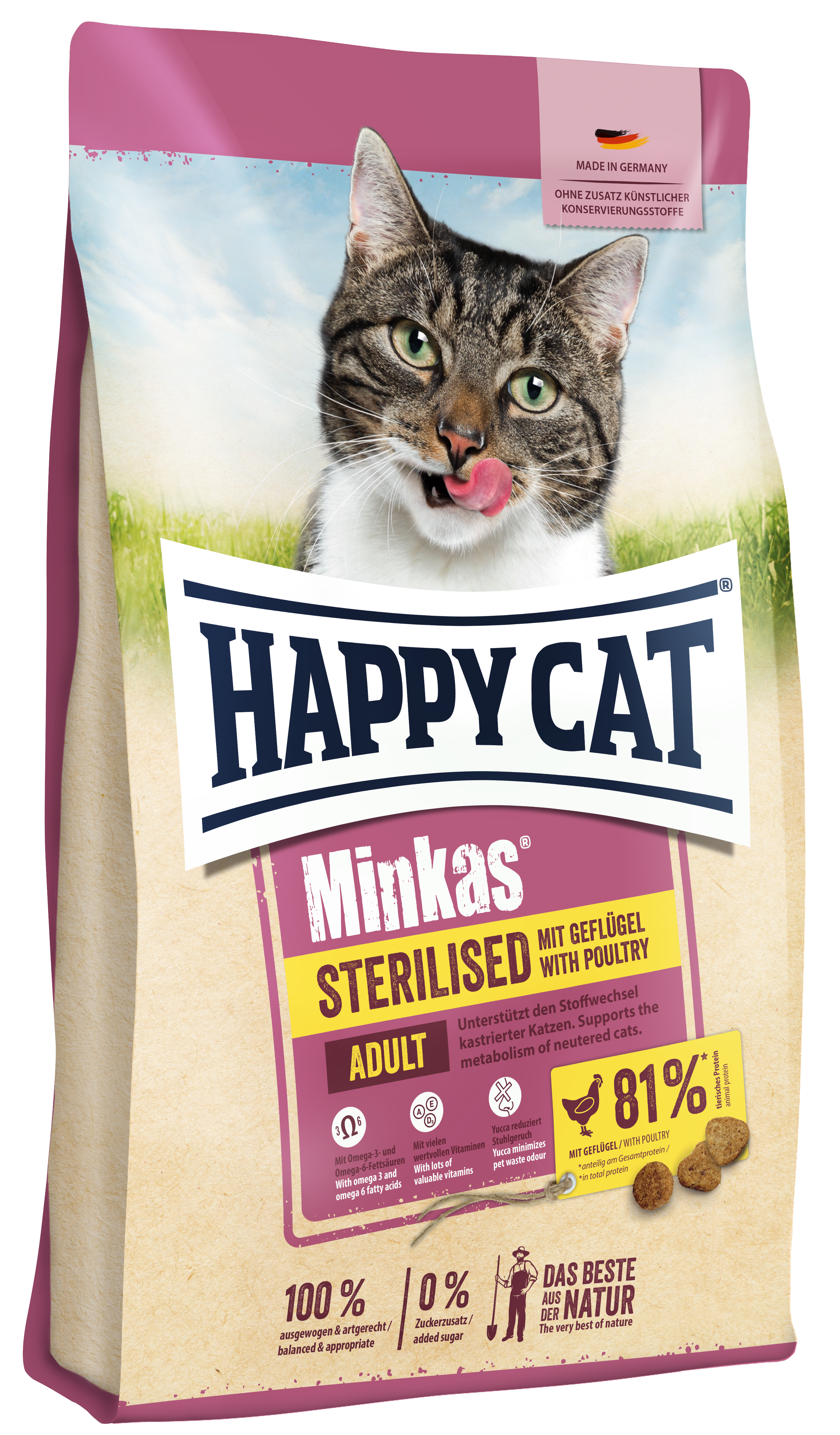 Happy Cat Minkas Sterilised Geflügel