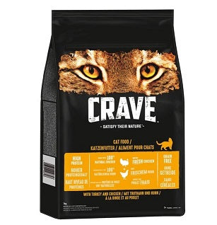 Crave Cat Trockenfutter Truthahn & Huhn