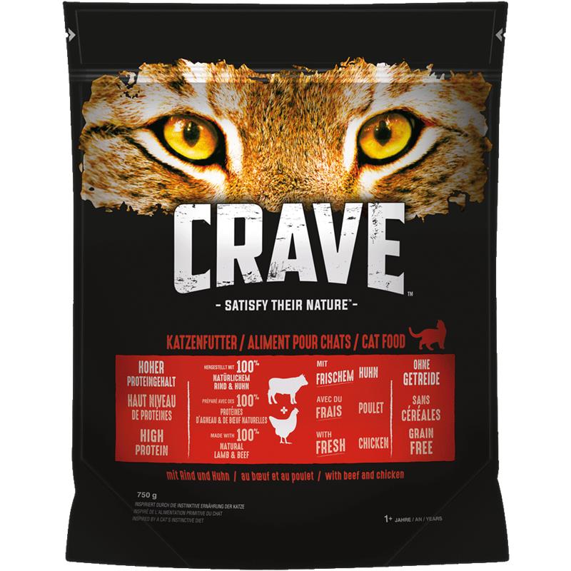 Crave Cat Trockenfutter Rind & Huhn