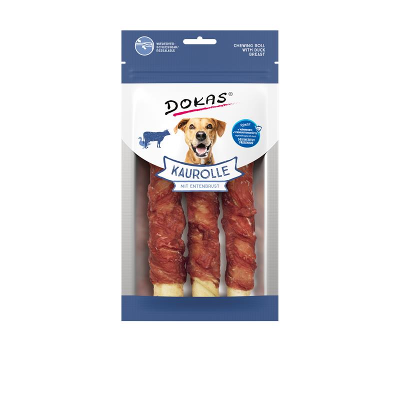 Dokas Dog Kaurolle Entenbrust Medium 150 g