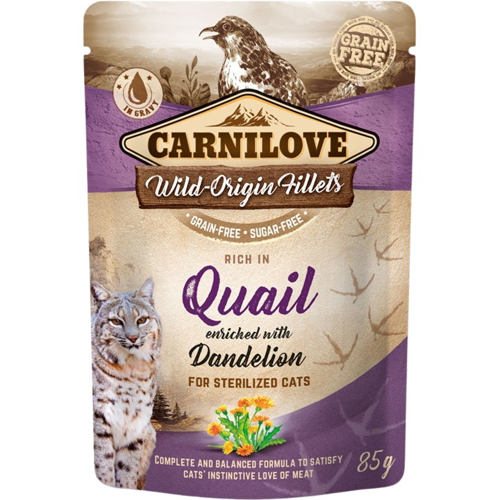 Cat Pouch - 85 g - Quail with Dandelion