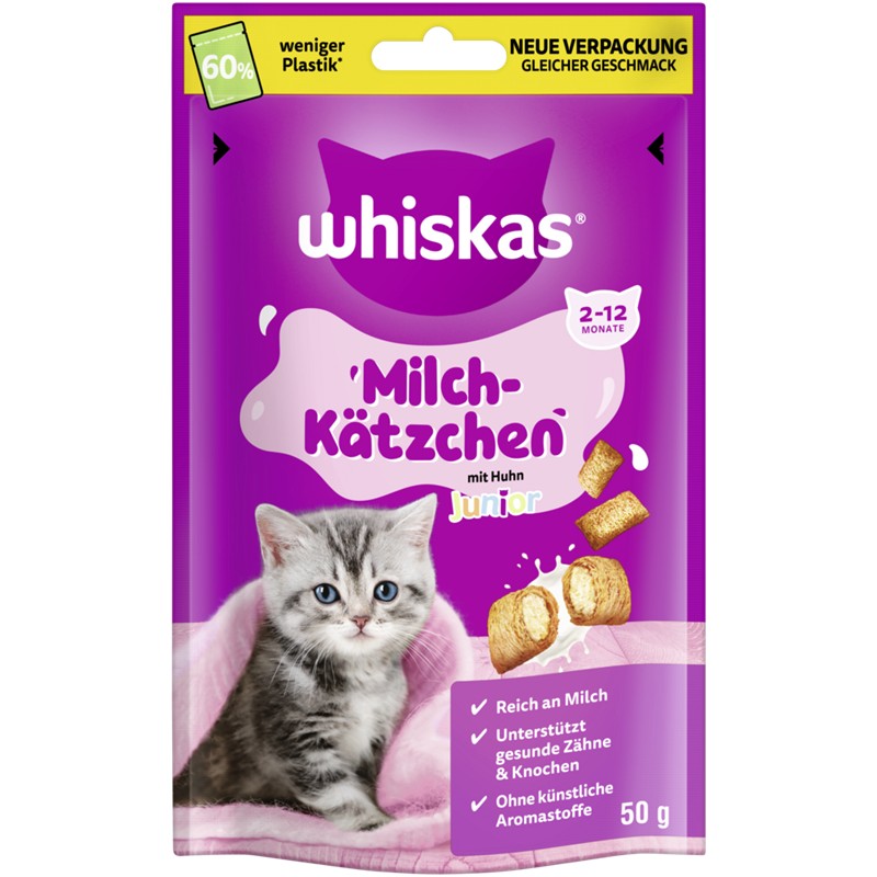 Whiskas Snack Milch-Kätzchen Junior mit Huhn 50g
