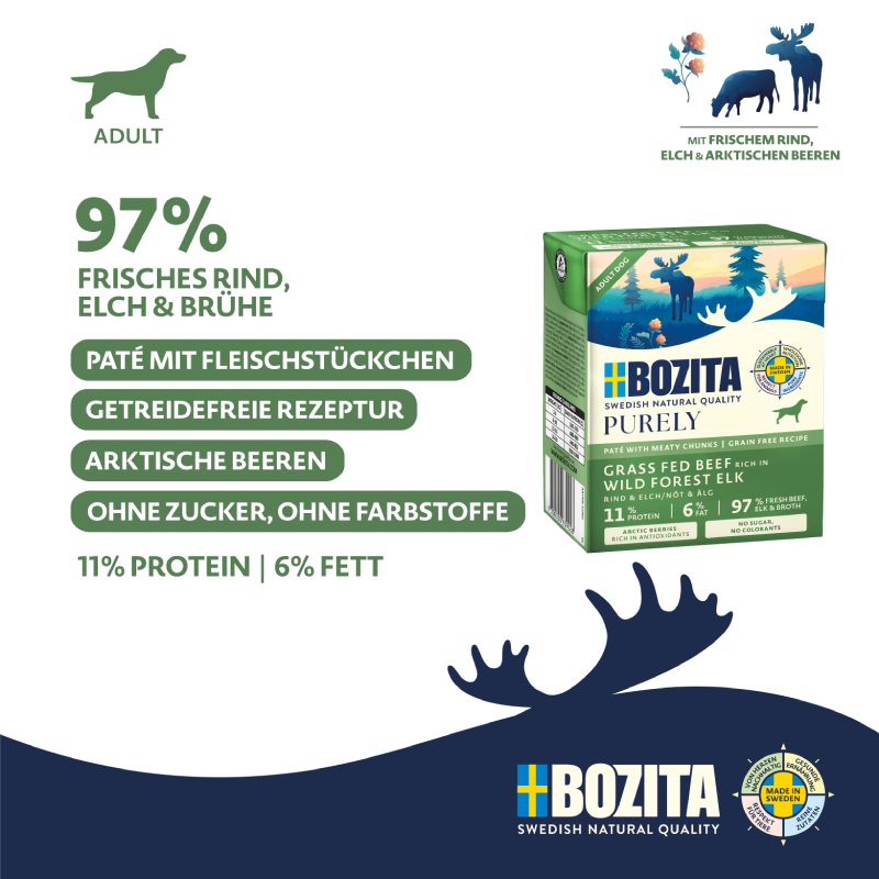 Bozita Purely Paté mit Elch 370 g Tetra