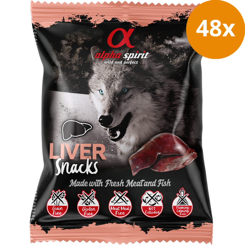 alpha spirit Snacks Bag gewürfelt Leber 50 g