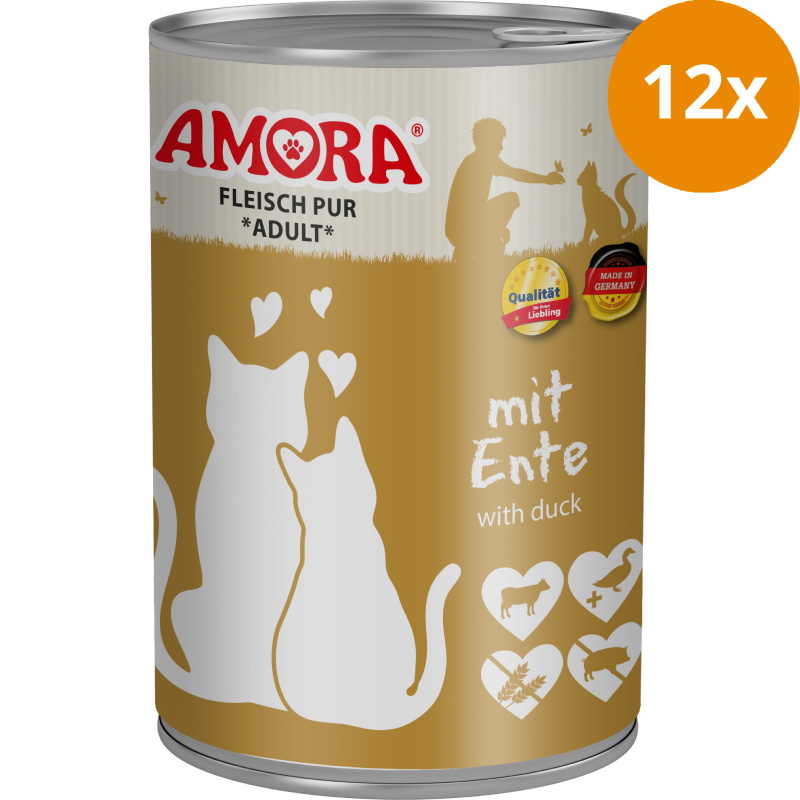 AMORA Fleisch Pur Ente 12 x 400 g