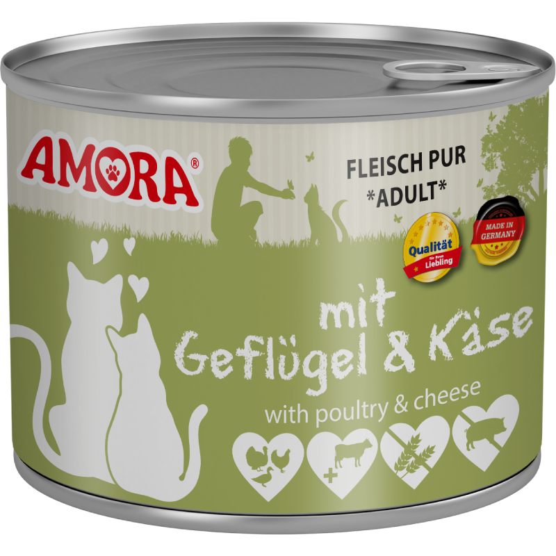 AMORA Fleisch Pur Geflügel & Käse 200 g