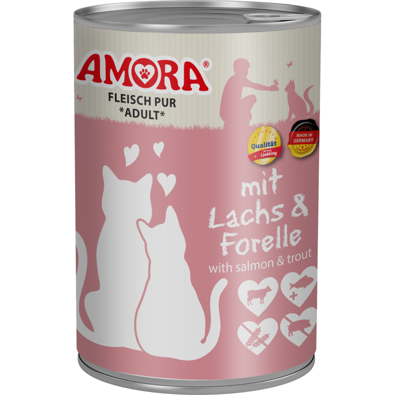 AMORA Fleisch Pur Adult Lachs & Forelle 400 g