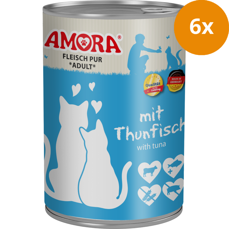 AMORA Fleisch Pur Thunfisch 6 x 400 g