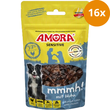 AMORA Dog Snack Sensitive mmmh! mit Huhn 100 g