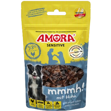 AMORA Dog Snack Sensitive mmmh! mit Huhn 100 g