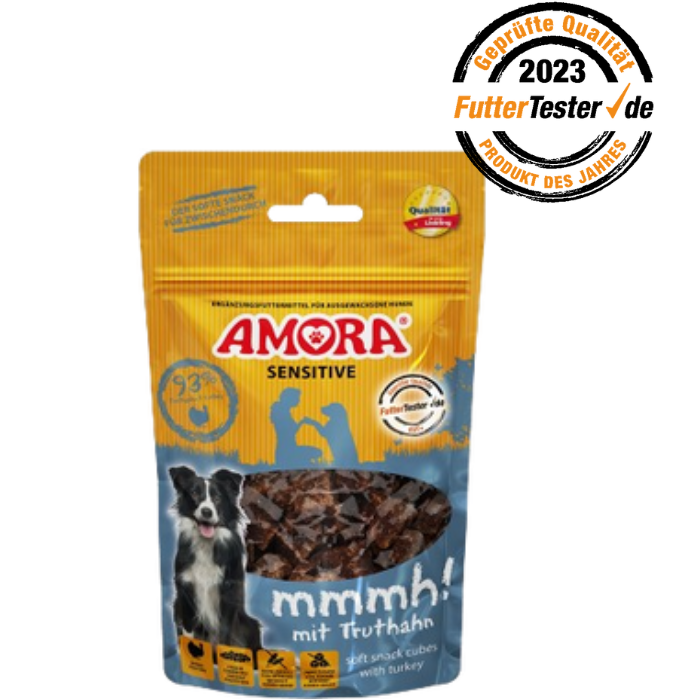 AMORA Dog Snack Sensitive mmmh! mit Truthahn 100 g