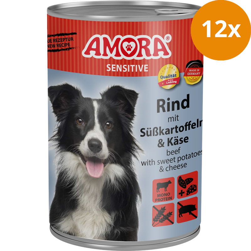 AMORA Sensitive Rind & Süßkartoffel 400 g