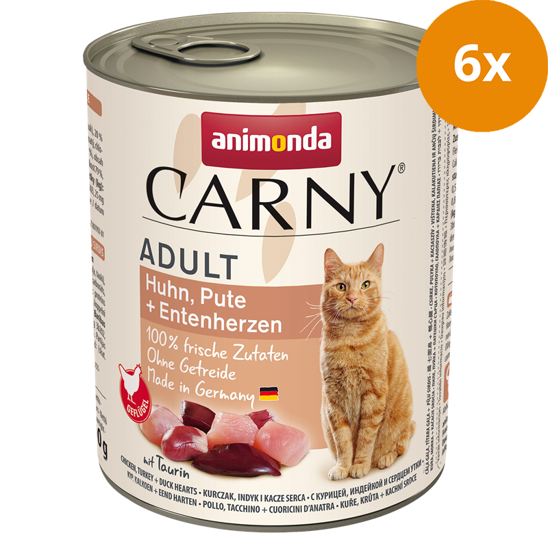 animonda Carny Adult Huhn, Pute & Entenherzen 800 g