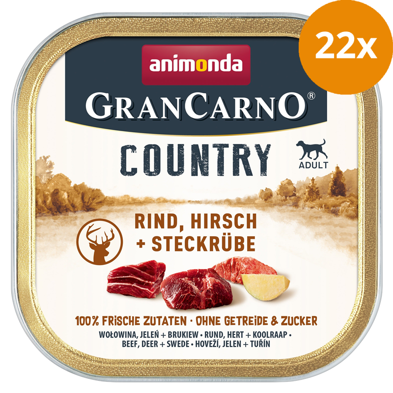 animonda GranCarno Country Rind, Hirsch & Steckrübe 150 g