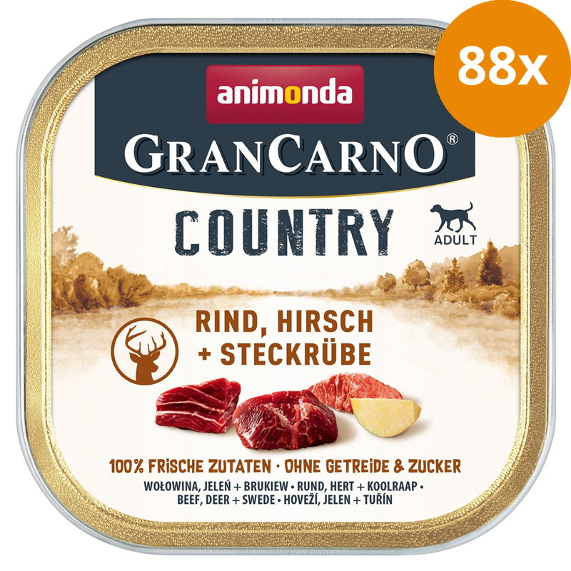 animonda GranCarno Country Rind, Hirsch & Steckrübe 150 g