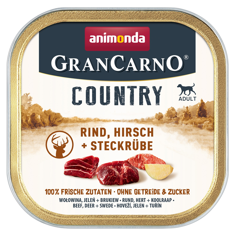 animonda GranCarno Country Rind, Hirsch & Steckrübe 150 g