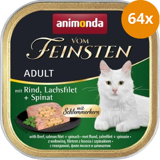 animonda Vom Feinsten mit Schlemmerkern Rind, Lachsfilet & Spinat 100 g