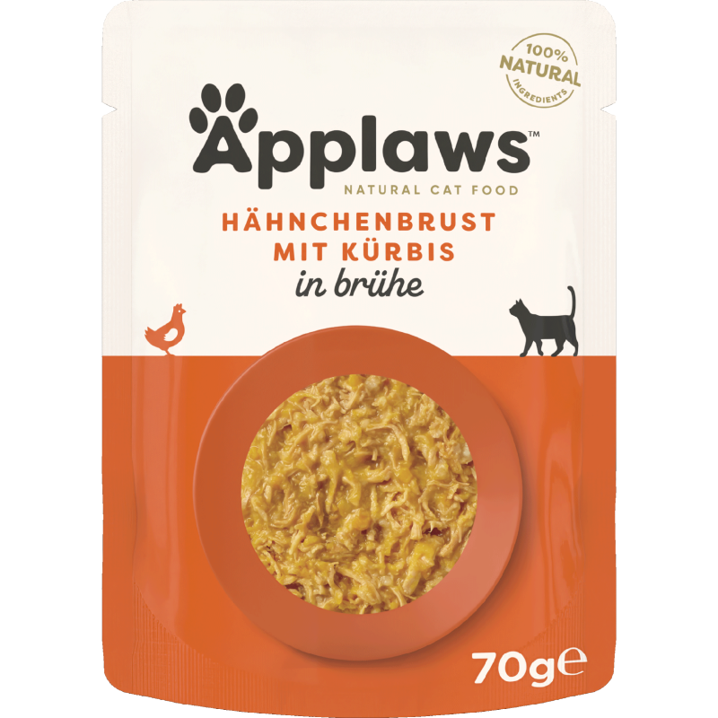 Applaws Natural Cat Pouches Hühnchenbrust & Kürbis 70 g