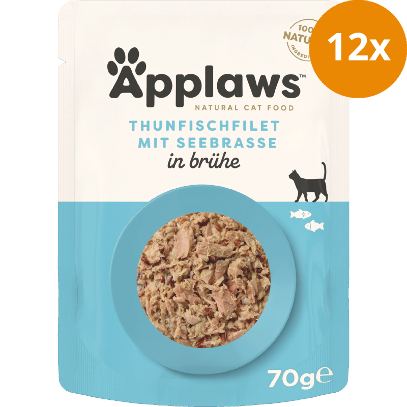 Applaws Natural Cat Pouches Thunfischfilets & Brachse 70 g