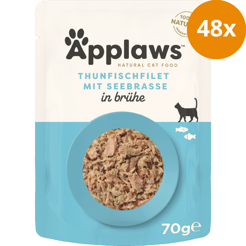 Applaws Natural Cat Pouches Thunfischfilets & Brachse 70 g