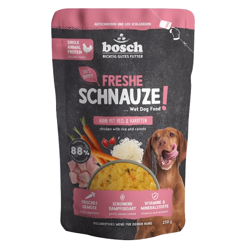 bosch Freshe Schnauze Nassfutter - Huhn mit Reis & Karotten 250 g