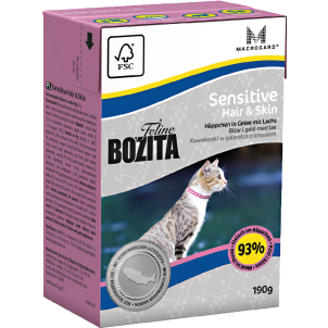 Bozita Häppchen in Gelee Sensitive Hair & Skin 190 g